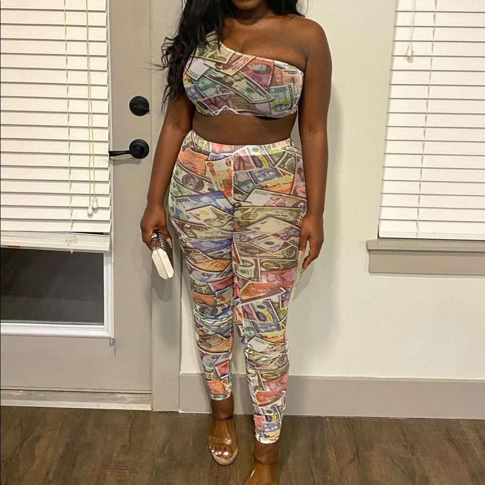 2 piece crop pant set